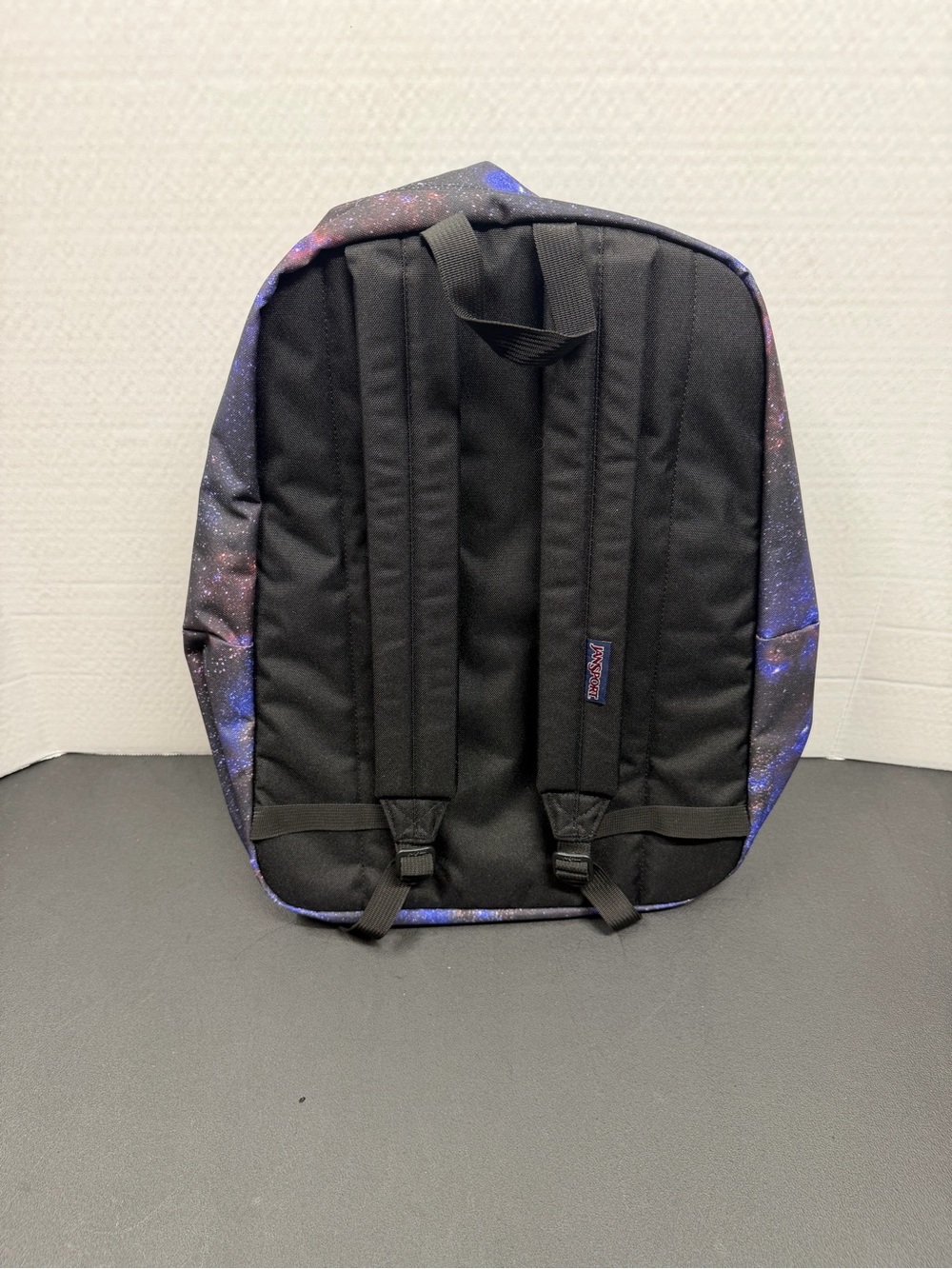 Jansport Galaxy Print Backpack - Black with Purple/Blue Nebula - Picture 2 of 3